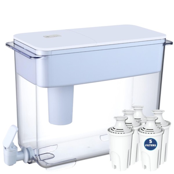 30-Cup Water Filter Pitcher & 5 Filters & Electronic Filter