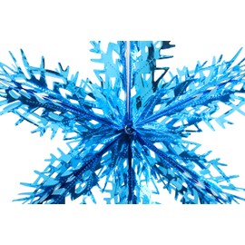 Christmas Concepts® 16” (1.3ft) Large Foil 3D Snowflake Hanging Decoration – Christmas Trimming (Turquoise)