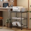 Howzone Printer Stand with Locking Wheels, Adjustable Heights 3 Tier