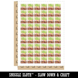 Life Is a Garden Dig It Temporary Tattoo Water Resistant Fake Body Art Set Collection - 54 1" Tattoos (1 Sheet)