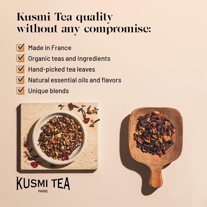 KUSMI TEA, Detox - Organic Blend of Green Tea, Mate