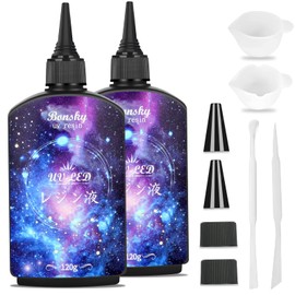 Bonsky Resin Liquid, UV/LED Compatible Resin Liquid, Large Capacity 8.5 oz (240 g), Hard Molding, UV Resin Liquid, DIY Handmade Decoration, Rapid Cure, Hypoallergenic