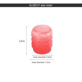 KBRPEY Pack of 8 Car Valve Caps, Universal Fluorescent Car Tyres, Tyre Valve Caps Valve Stem Cover, Fashion Stem Cover, Glowing in Dark, for Cars, Trucks, SUVs, Motorcycles, Bicycles (Red)