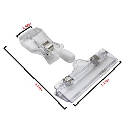 Plastic Merchandise Sign Clip Rotatable Pop Clip-on Holder Stand Price Display Holders Pack of 10 Clear…