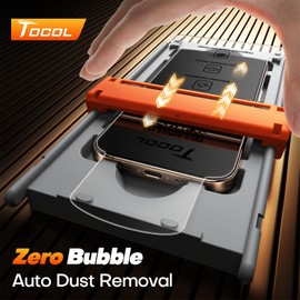 TOCOL for iPhone 16 Pro Max Screen Protector Zero Bubble Auto-Dust Removal 9H+ Hardness Tempered Glass for Full Coverage Easy Installation 6.9-Inch 2 Pack