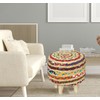 VEVARA HOMES Ottoman Storage Stool Cover with Natural Jute Round