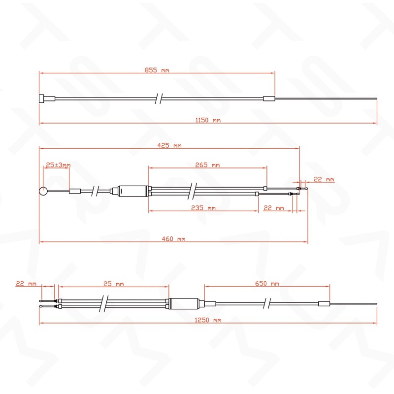 TSTRAUM BMX Bicycle Gyro Brake Cable Front + Rear (Top