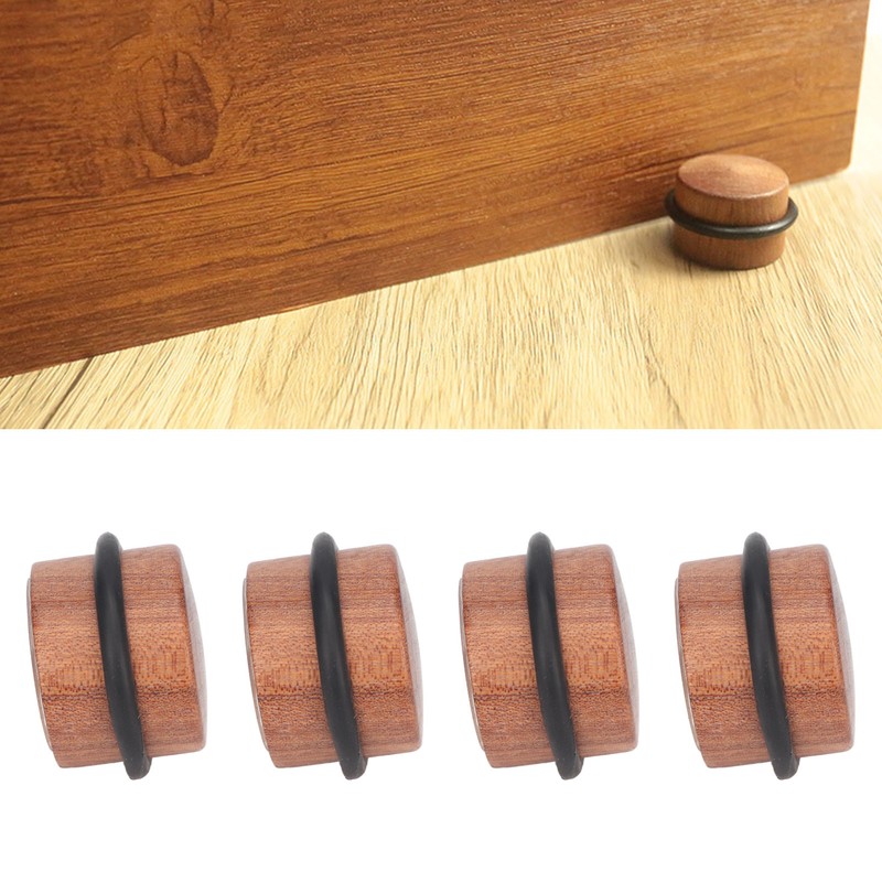 4PCS Cylindrical Door Stopper Prevent Impact Silent Punch Free Solid