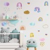 WOHAHA Wall Sticker, Rainbow, Cloud, Rain, Cartoon Boho, Wall Sticker,