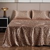 AiMay 4 Piece Queen Size Satin Bed Sheet Set Deep
