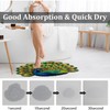 Peacock Animals Bath Mat Blue and Green Bathroom Rugs Funny