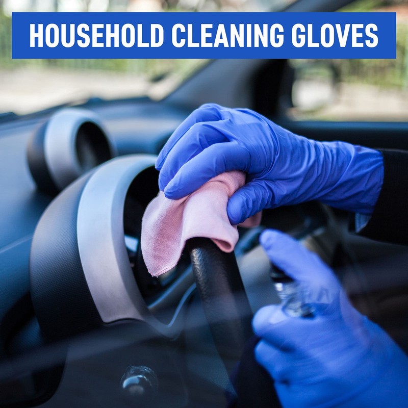 Powder Free Disposable Nitrile Gloves Medium -100 Pack, Blue -Medical