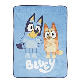 Jay Franco Bluey and Bingo Kids' Throw Blanket - Plush 46" x 60" Fleece Throw for Toddlers, Fade Resistant, Cozy