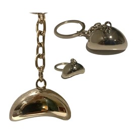 Butt Bat Chicago ''The Bean'' Metal Keychain Keyring Souvenir (Pack of 3), Silver