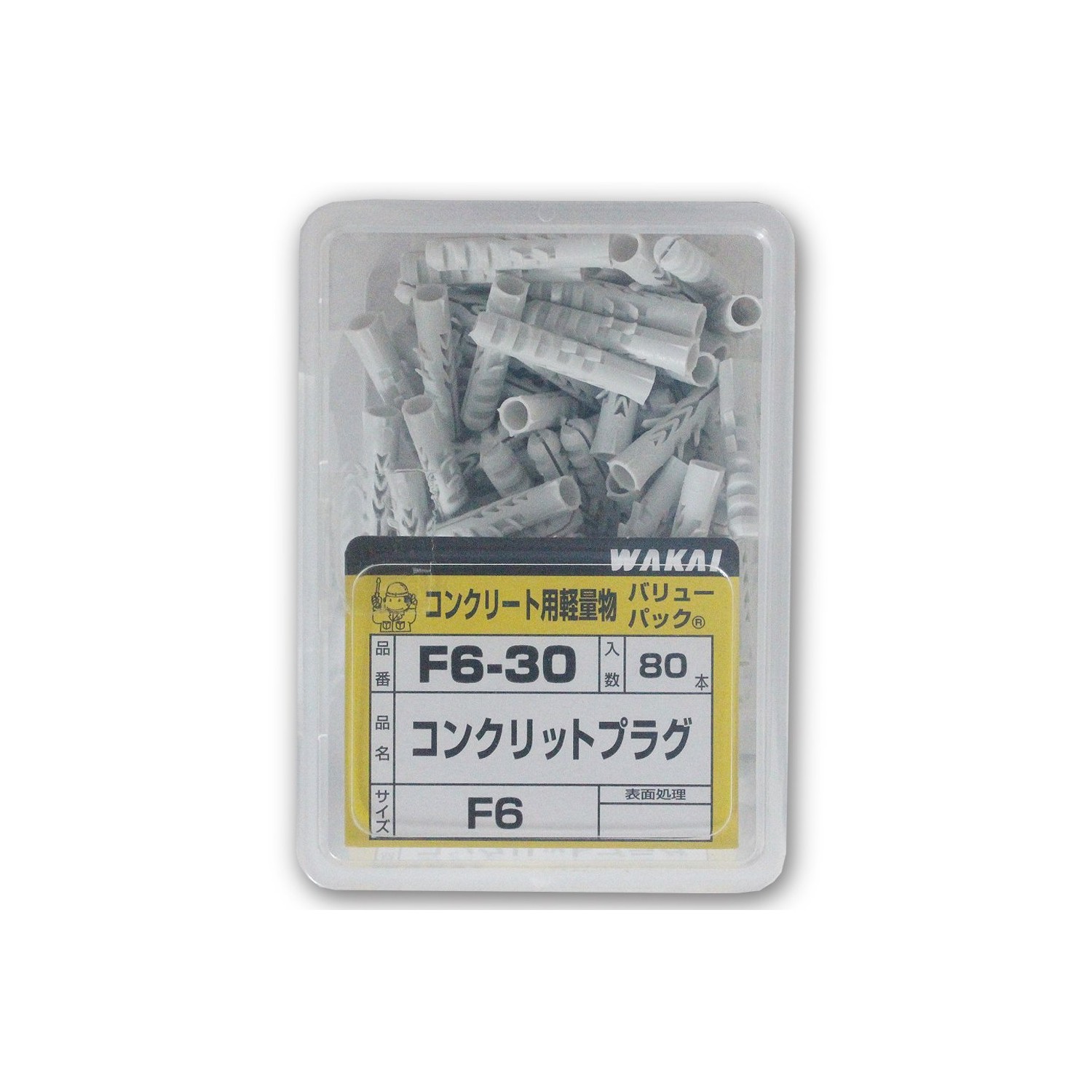 WAKAI Concrit Plug F6 6x30mm 80pcs - ibspot.com