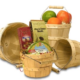 Natural Wood Slat Peck Farm Basket 8 Quarts | Quantity: 10