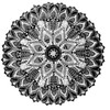CafePress Mandala BW Square Sticker 3 X 3 Square Bumper