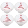 SET OF 4 SIMPLE DRAWN CHRISTMAS HOLIDAY TREE - DECORATIVE