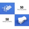 Pack of 50 - Plastic Wire Shelf Label Holder, Sign