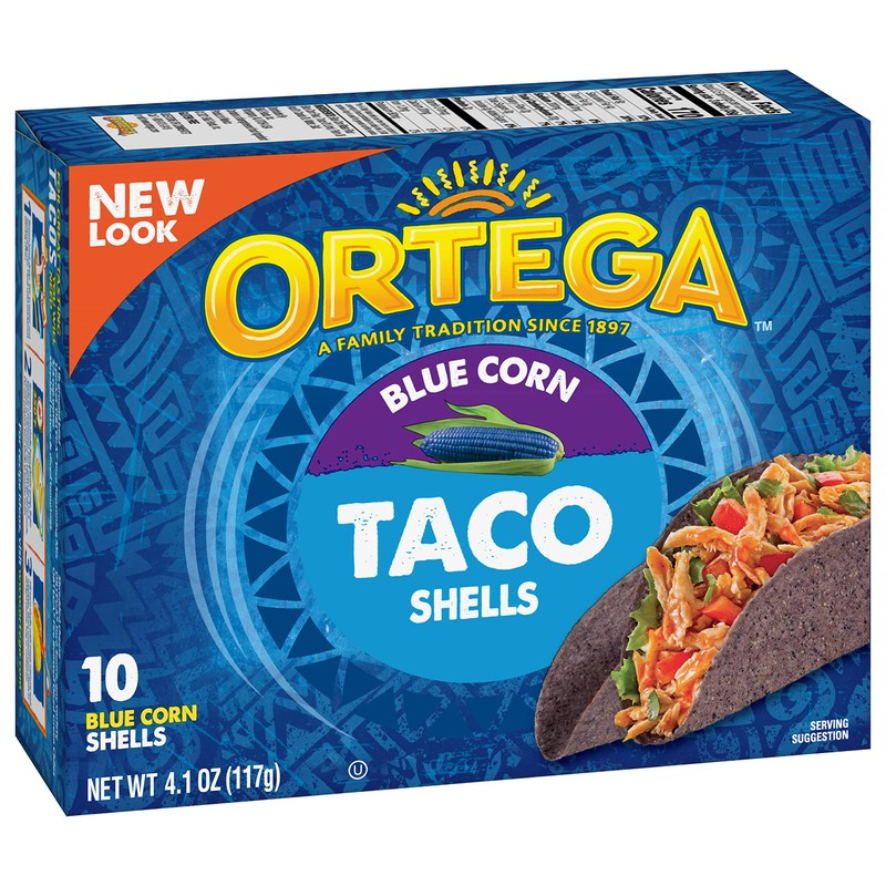 Ortega Taco Shells, Blue Corn, 4.1 Ounce, 10 Shells (Pack