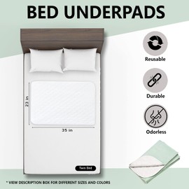 Nobles Reusable/Washable Waterproof Bed Pad for Children or Adults Pack of 3 (23x35, Blue)