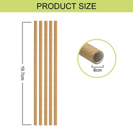 Paper Straws, Pack of 100, Straws 0.8 Paper, Recycled Straws, Paper, Paper Straws, Biodegradable Disposable Drinking Straws Made of Sturdy Kraft Paper