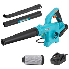 Berserker 20V Leaf Blower Cordless 2.0Ah Battery Operated and Charger Included,2-in-1 Compact Electric Powered Handheld Lightweight Variable-Speed Yard Vacuum for Lawn Care,Snow Blowing,Dust Cleaning