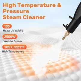 Steam Cleaner,Handheld Steam Cleaner,1500ml High Pressure Steam Cleaner, High Pressure Steamer for Cleaning, for Home, for Furniture,for Upholstery, Car, Kitchen, Carpets,Grout and Tile (Orange)