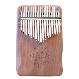 Kalimba 17 Keys Solid Thumb Piano Portable Mbira Finger Piano Gifts for Adults Beginners Music Lovers (17 Key Solid Wood)
