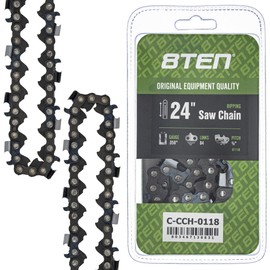 8TEN Ripping Chainsaw Chain 24 Inch .058 3/8 84DL For Husqvarna 455 Rancher 372XP Jonsered 2065 Poulan (1 Pack)
