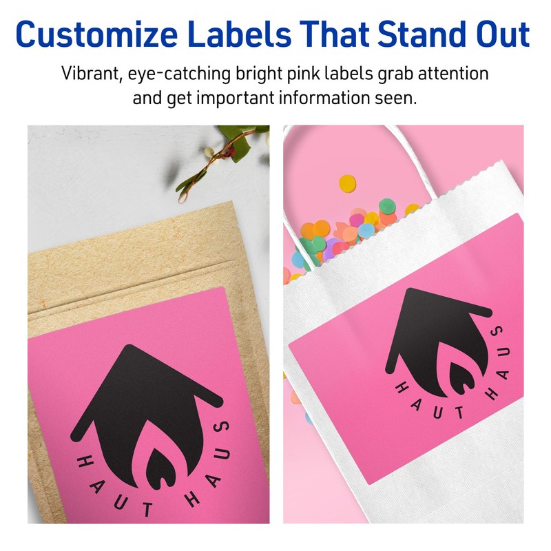 Avery Printable Rectangle Labels with Sure Feed Technology, 5" x