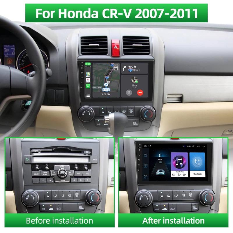 Podofo 2+64G Car Stereo for Honda CRV 2007-2011 with Bluetooth,9