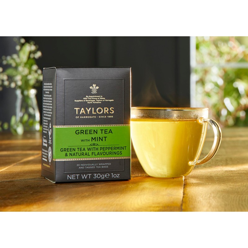 Taylors of Harrogate Green Tea with Mint, 20 Teabags (Pack