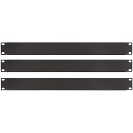 3 x 1 U Rack Panel 483 mm 19 Inches Steel in Black RAL 9005 Front Panel Blind Panel Blind Cover Plate