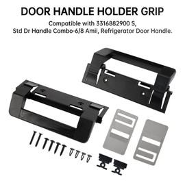 Frezon 2×RV Refrigerator Door Handle Holder Grip Black Hardware for Dometic 3316882900, for DM2672, DM2682, DM2872, and DM2882 refrigerators