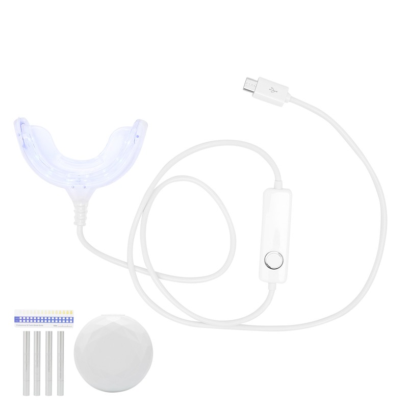 Teeth Whitening Device Soft Silicone Blue Light Timing Dental Teeth