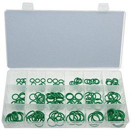 155 x HNBR O-Ring Set Assortment Sealing Ring Seal Temperature Resistant Green R134a Air Conditioning Lines (in Storage Box/Assortment Box)