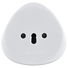 Electraline 70057 Reiseadapter Schweiz/Italien/Brasilien nach Deutschland/Europa, Weiß