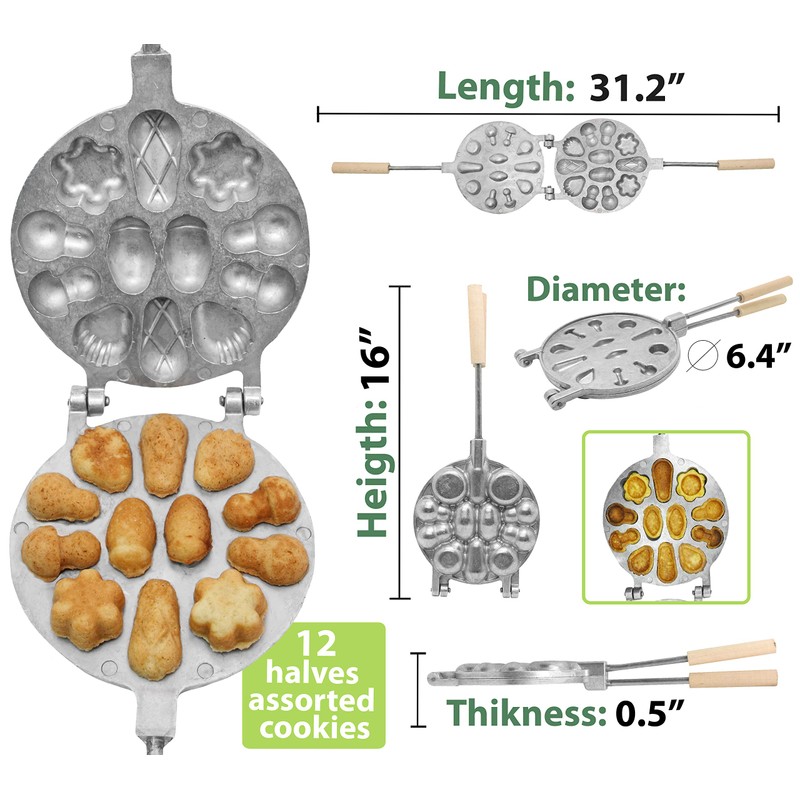 12 Cookie (assorted) Aluminum Marker assorted Russian Pastry Cookies Pastry