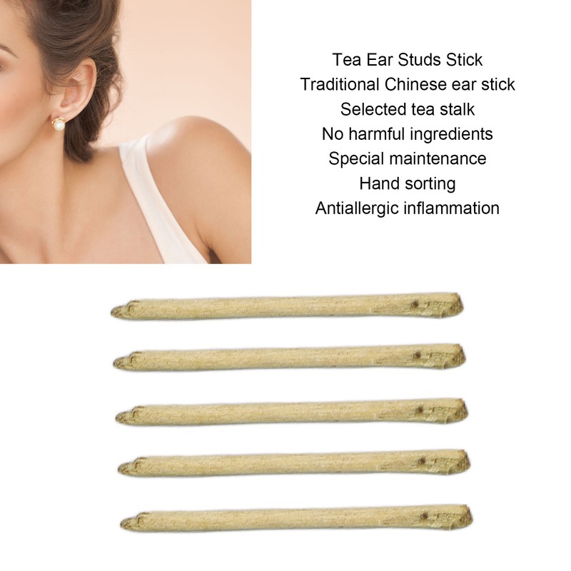 50pcs Tea Stem Stud Earrings Prevent Inflammation Tea Rod Curing