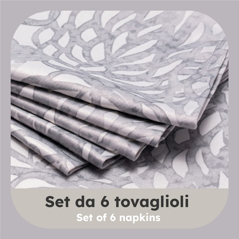 Casaviva® Set of 6 napkins made from soft satin, extra,