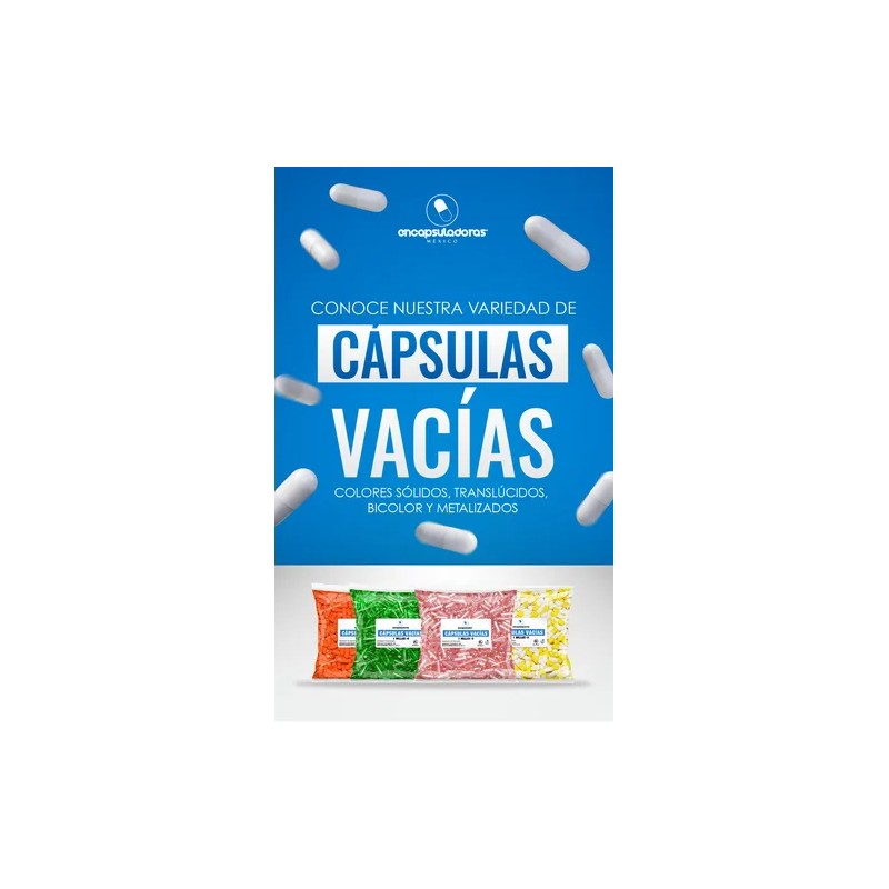 Capsulas Vacias #00 Millar, Transparente Color Natural
