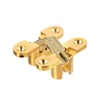 sourcing map 2pcs Invisible Concealed Cross Hinges Wooden Doors, Zinc