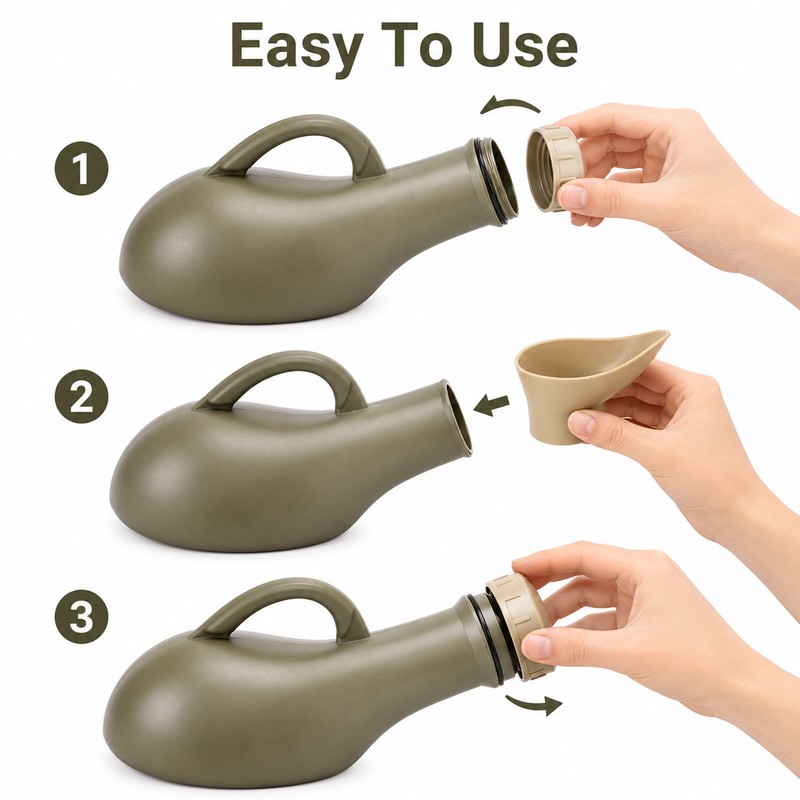 1000ml Portable Urinal Bottle – Reusable Unisex Travel and Camping