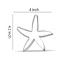 4.1 inch Starfish Cookie Cutter - Stainless Steel