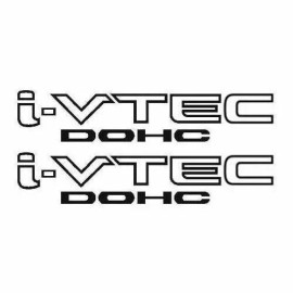 Oracal 651 (2)i-VTEC DOHC ivtec 9" emblem Vinyl Sticker Honda Civic Decal Drift JDM 014 - Yellow