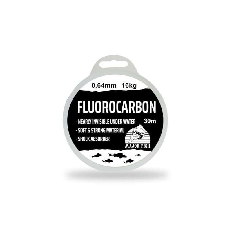 Major Fish 100% Fluorocarbon Leader Line 30 Metres Fluorocarbon Cord