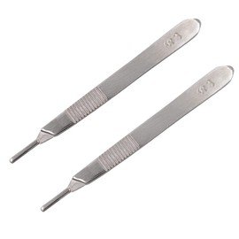 Pack of 2 Scalpel Holder No.3 Suitable for Blades No. 10, 11, 12, 15, Rust Resistant Stainless Steel, Lightweight and Durable, Ideal for Surgical Students, Educational Purposes, DIY Repair Equipment