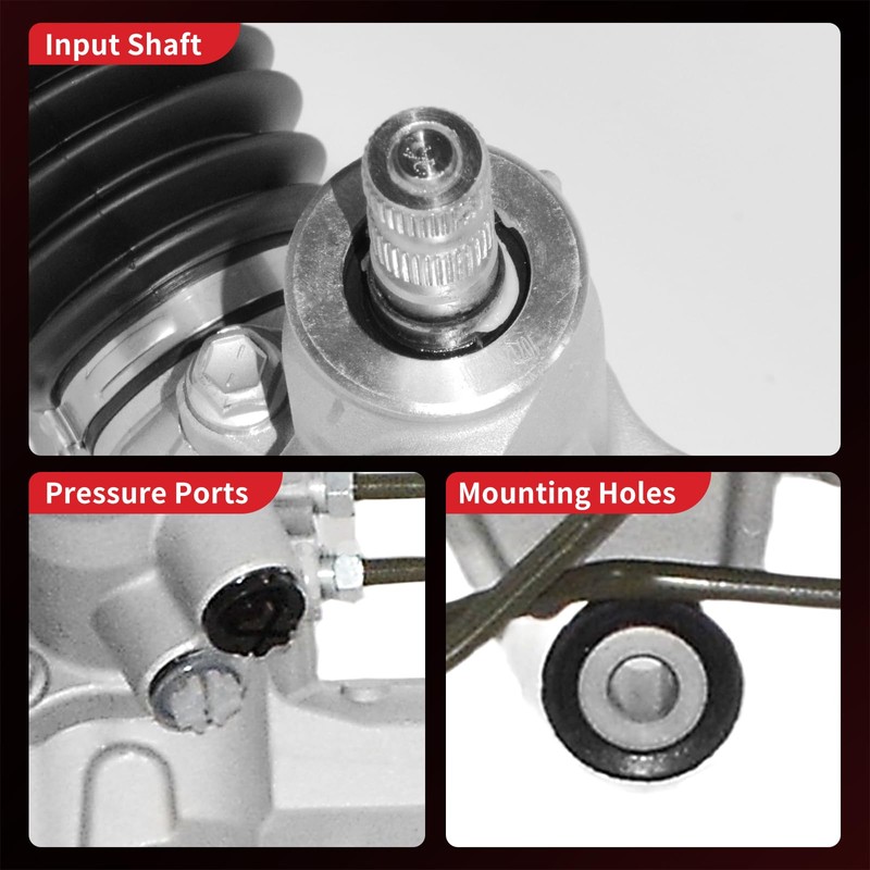 PHOBOOS Hydraulic Power Steering Rack and Pinion Assembly Compatible with