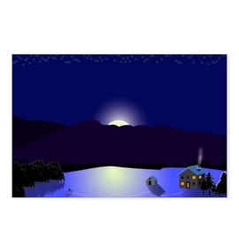 CafePress Vermont Winter Scene Postcards (Package of 8), 6"x4" Printed Note Card